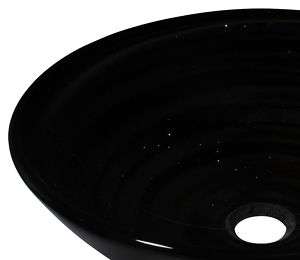 Black Galaxy, Double Layered Round Vessel Sink  