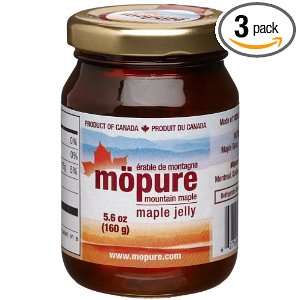 Mopure Mountain Maple Maple Jelly, 5.6 Ounce Glass Jars (Pack of 3 