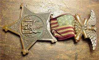 Civil War Numbered GAR Veteran Pin / Medal   No Res.  