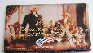 2007 UNITED STATES MINT PRESIDENTIAL $1 COIN PROOF SET.  
