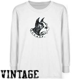  NCAA Wofford Terriers Youth White Distressed Logo Vintage 