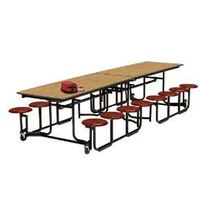  KI Furniture Cafeteria Table 12 long with Stool Seating 