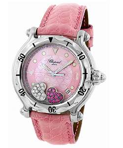 Chopard Happy Heart Womens Pink Strap Watch  