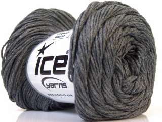   ICE ORGANIC COTTON (100% Organic Cotton) Yarn Dark Grey Melange  