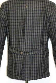 GRAY & BLUE ~ WOOL German Men Tweed Suit JACKET 52 44 L  