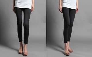 MOGAN Denim Print Knitted Stretch LEGGINGS Fashion Skinny Jean 