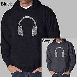 Los Angeles Pop Art Headphones Mens Hooded Sweatshirt   