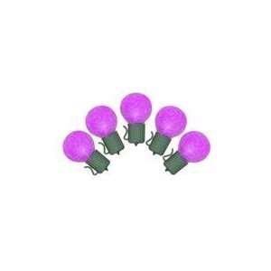   Battery Operated Sugared Purple LED G30 Christmas Ligh