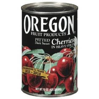 Oregon Fruit Pitted Dark Sweet Cherries in Heavy Syrup, 15 Ounce Cans 