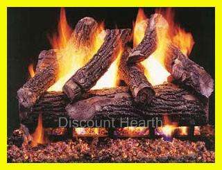 24 Majestic Vented Fireplace Gas Logs Cast From Real Logs Lot of Bark 