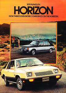 1979 Plymouth Horizon Original Sales Brochure Book TC3  
