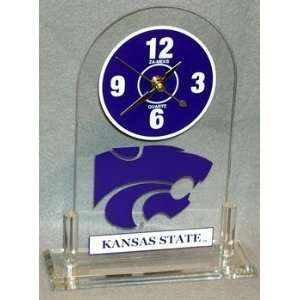  Kansas State Wildcats Clear Desk Clock NCAA College 