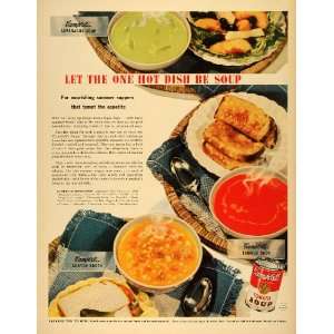 1943 Ad Campbells Soup Co Scotch Broth Tomato Meals Suppers Fruit 