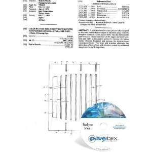  NEW Patent CD for COLOR PICTURE TUBE GRID STRUCTURE WITH 