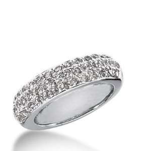 14k Gold Diamond Anniversary Wedding Ring 40 Round Brilliant Diamonds 