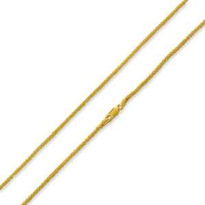  14K Gold Plated Silver 16 Spiga Chain 1.8mm Jewelry