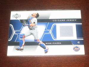 MIKE PIAZZA METS GAME USED JERSEY CARD CERTIFIED RARE  