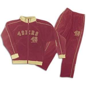  49ers Reebok Big Kids Youth Velour Warm Up Suit Sports 