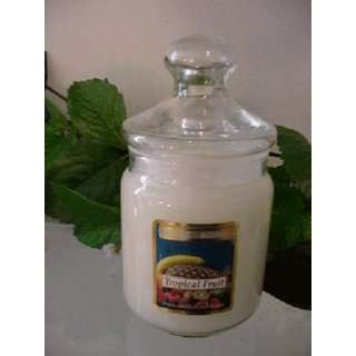   Fruit Scented Apothecary Glass Jar Wax Candle 9.5 Oz.
