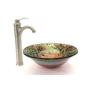 Tree Hand Paint Pattern (Ch9376) Bathroom Tempered Glass Vessel Sink 