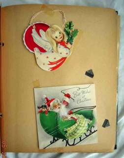 vintage SCRAPBOOK greeting cards VALENTINE CHRISTMAS  