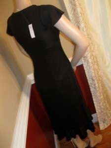 Ann Taylor LOFT Little Black Dress Jersey Stretch Size 00 NEW NWT $69 