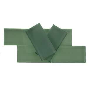  Loft Spa Green Polished 3X6 Glass Tile