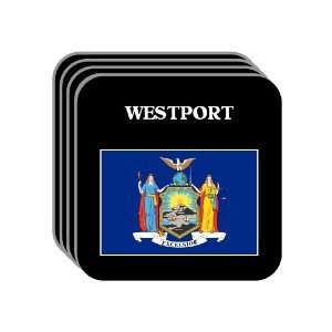  US State Flag   WESTPORT, New York (NY) Set of 4 Mini 