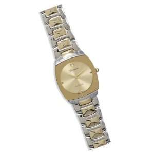  Mens Two Tone Fashion Watch with Gold Tone Face 