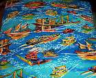 THROW LAP BLANKET/QUILT PILLOW BOATS FERRY TRAVEL SHIPS