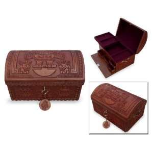  Tooled leather chest, Tumi