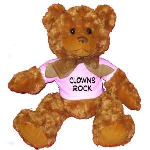 Clowns Rock Plush Teddy Bear with WHITE T Shirt  Toys & Games 