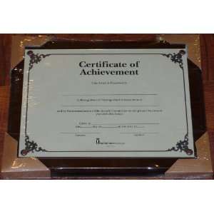  Certificate of Achievement Display Frame   Walnut with 