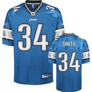 Kevin Smith Jersey Reebok Authentic Blue #34 Detroit Lions 