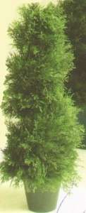 In Outdoor Artificial Cypress Spiral Topiary Tree Plant Pond 