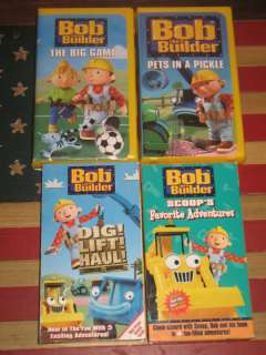 BOB THE BUILDER VHS LOT of 4 Bob the Builder VHS MOVIES  