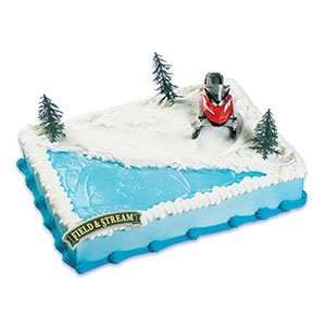 Snowmobile Cake Topper Decorating Kit  Toys & Games  