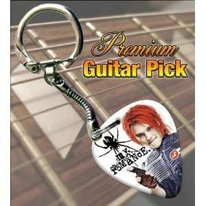  My Chemical Romance Gerard Way Spider Guitar Pick Keyring 