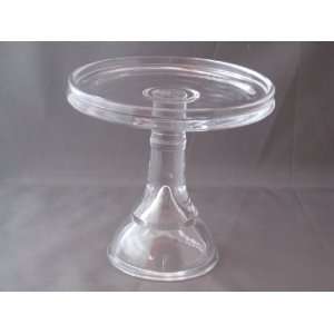  6 Crystal Cup Cake Stand With Crumb Rim 