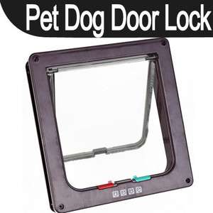 New 4Way Pet Cat Dog Flap Door Lock Safe Lockable Small  
