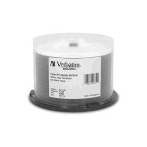    Verbatim 8X DVD R White Inkjet Hub Printable Media Electronics