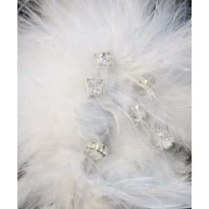  NEW White Feather Rhinestone Hair Clip and Pin, Limited. Beauty