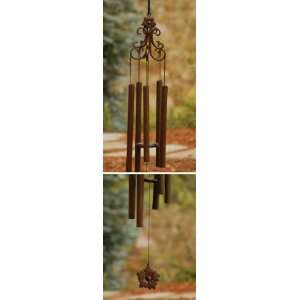  SPI Home 31281 Scroll Wind Chime with Flower Patio, Lawn 