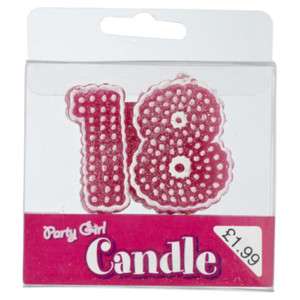 PINK 18 BIRTHDAY PARTY CAKE CANDLE GIRLS 18TH CANDLES MORE DECORATIONS 