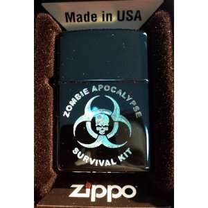 Zippo Custom Lighter   Biohazard Toxic Zombie Apocalypse Survival KIT 
