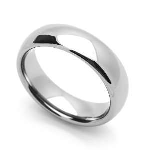 6MM Comfort Fit Tungsten Carbide Wedding Band Classic Domed Ring (5 to 