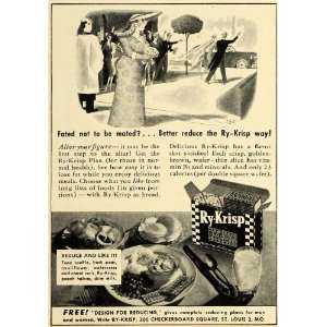  1947 Ad Ry Krisp Weight Loss Crackers Wafer Vitamin Art 