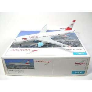  Herpa Austrian 777 200 1/500 Toys & Games