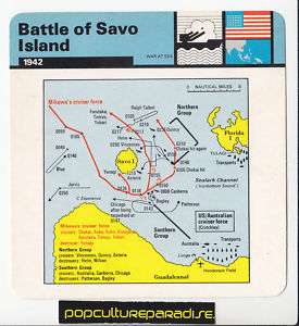 BATTLE OF SAVO ISLAND 1942 Japan US WW2 WAR AT SEA CARD  