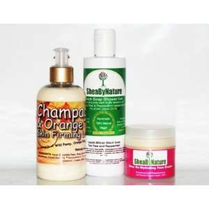  Champagne and Orange Skin Firming Lotion & Tea Tree and 